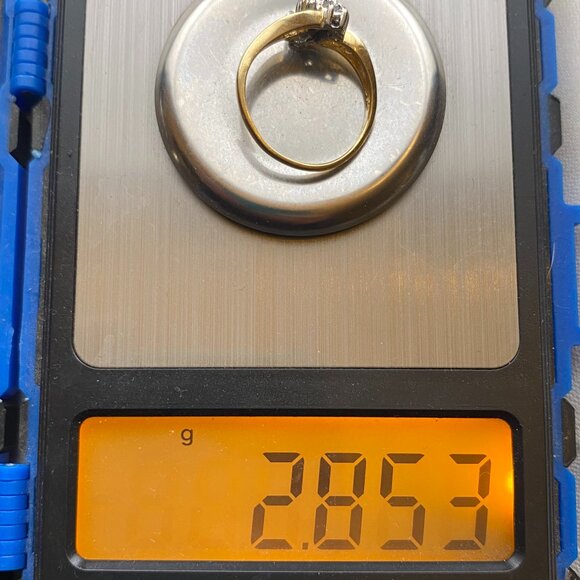 Vtg. Feature Ring Co. Designer 14K Yellow Gold 13 Diamond 0.21 Ct Bypass Sz.6 - Picture 16 of 16